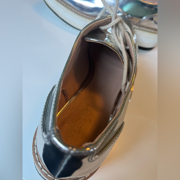 Zara Metallic Platform Derby Shoes - Picture 13 of 13